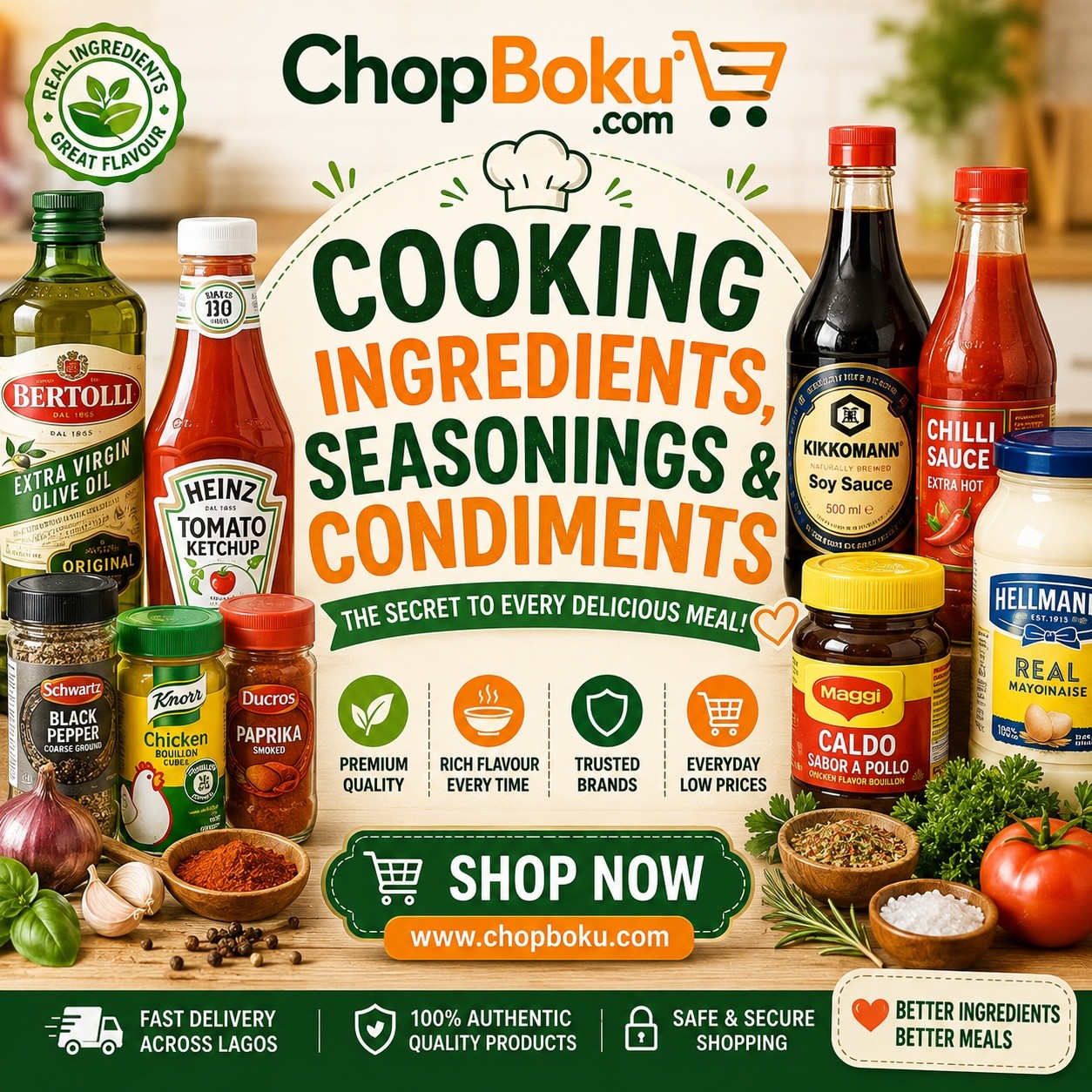 Cooking Ingredients, Seasonings & Condiments