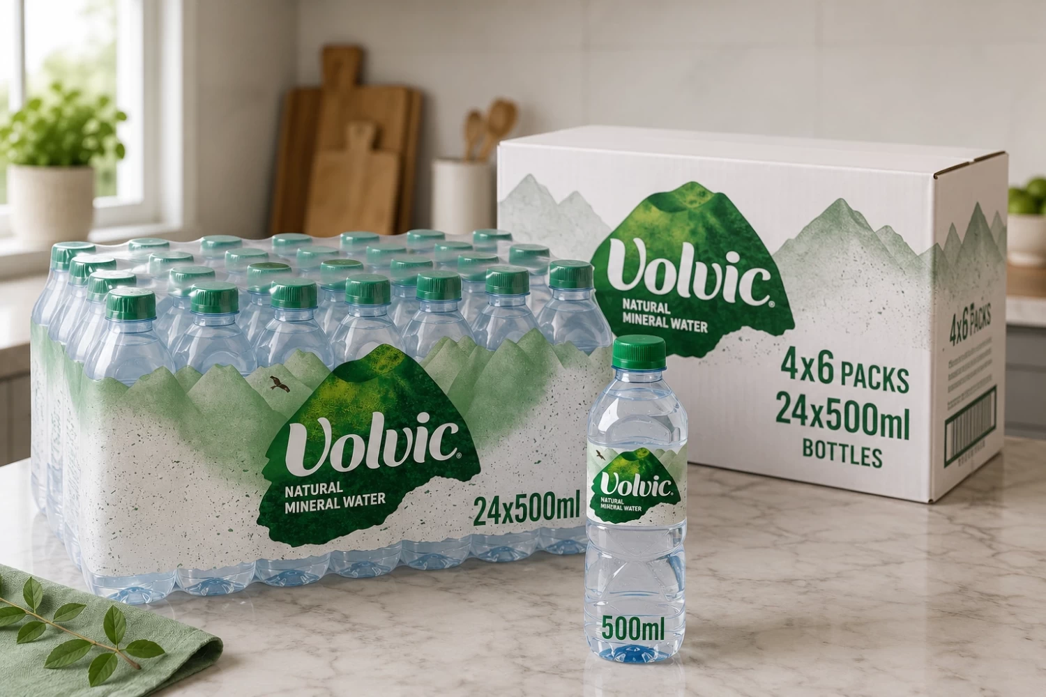Volvic Natural Mineral Water 500ml (24 Bottles) – Premium French Mineral Water in Lagos Nigeria