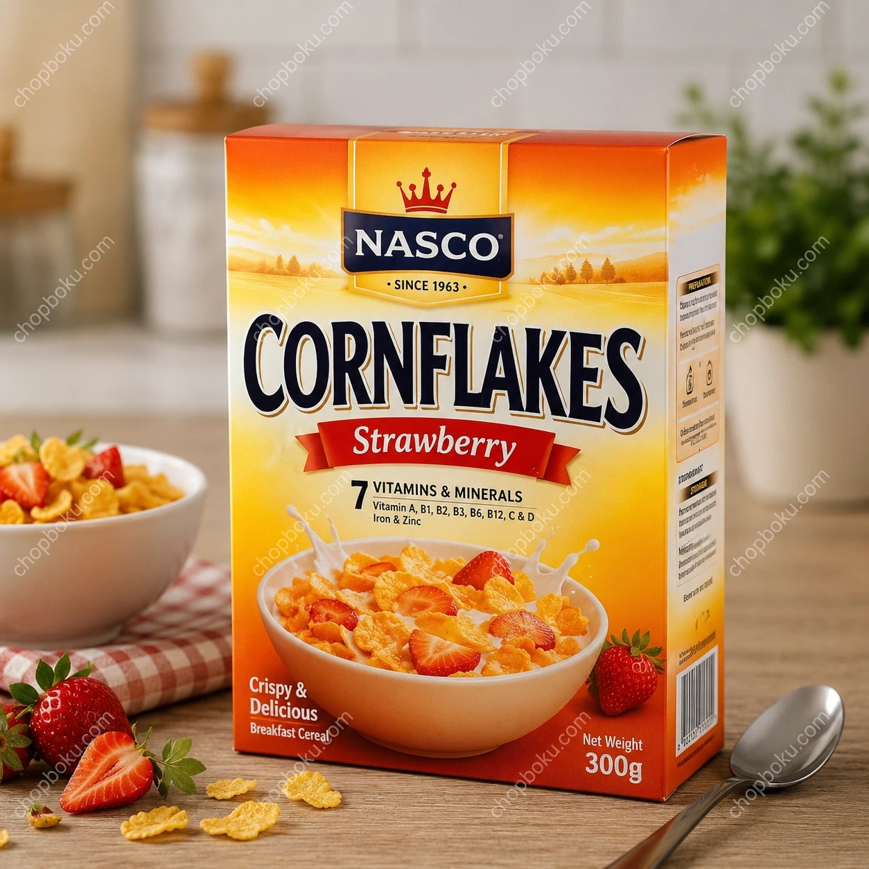 Nasco Corn Flakes Strawberry 500g