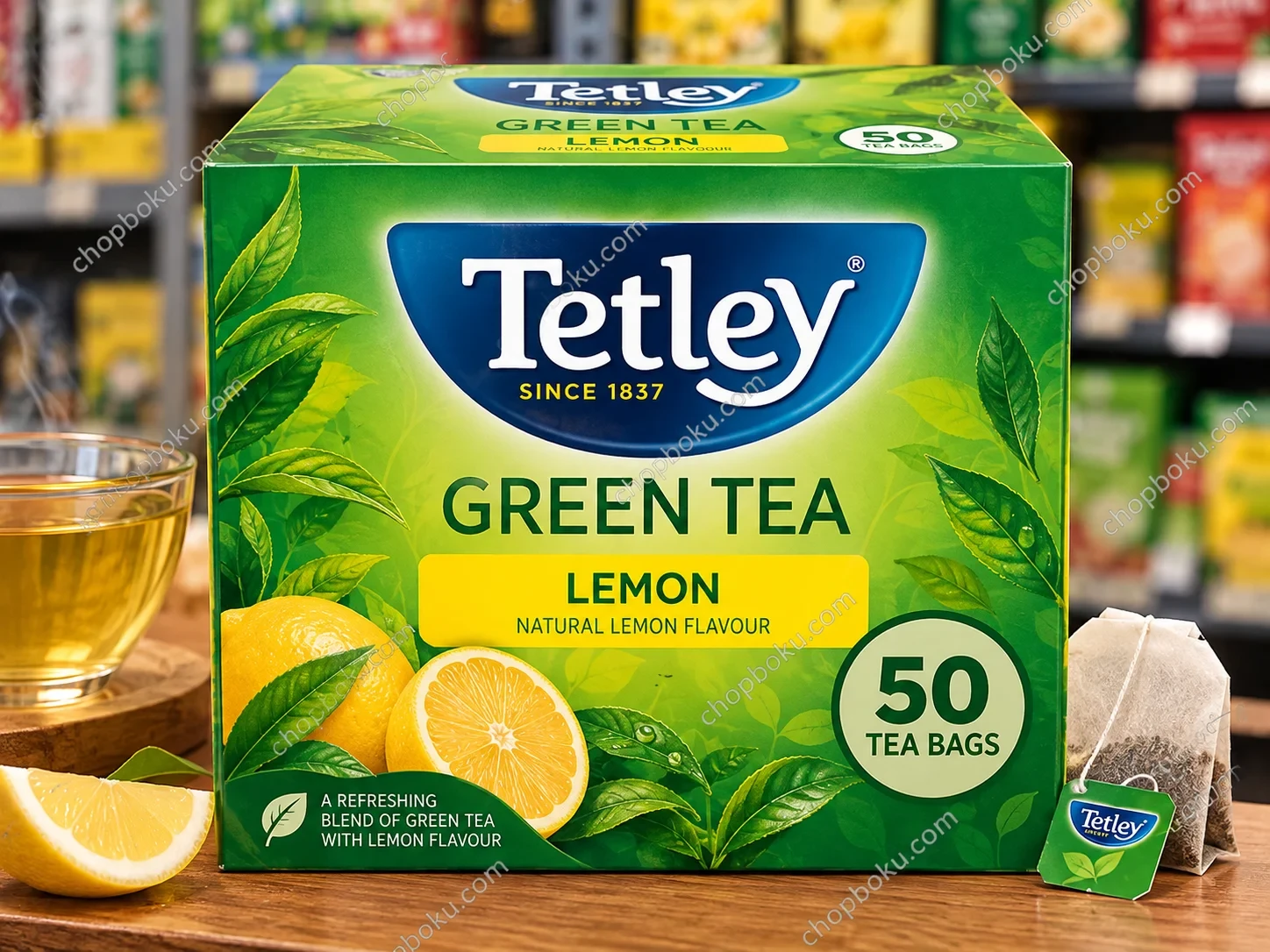 Tetley Green Tea Lemon 100g x 50 Tea Bags