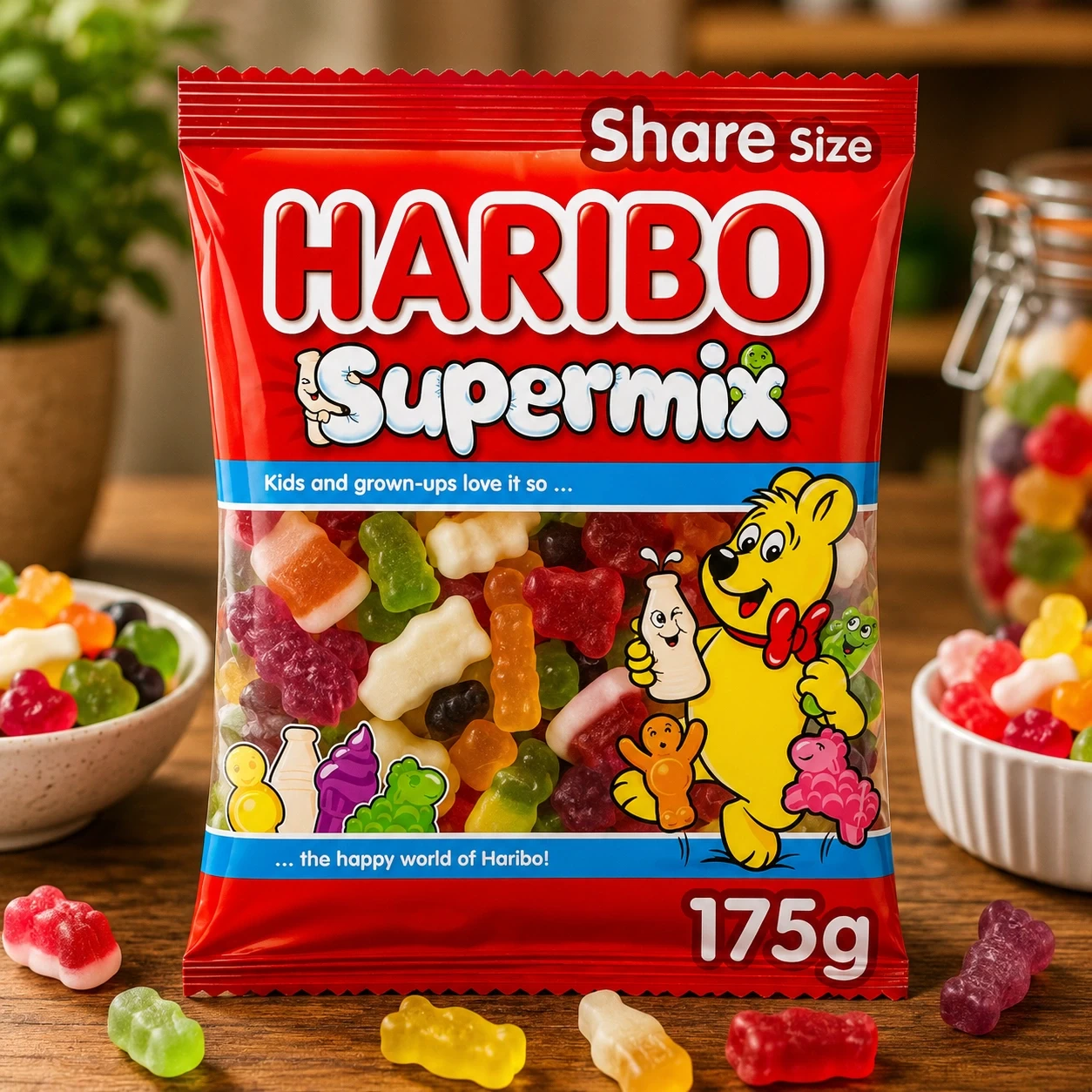 Haribo Super Mix Fruit, Milk & Sweet Foam Gums 175g – Assorted Gummy Sweets in Lagos Nigeria