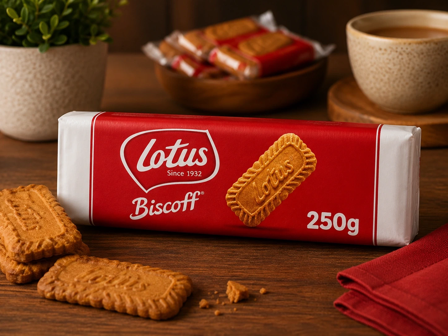 Lotus Biscoff Original Caramelized Biscuits 250g – Famous Belgian Biscuit in Lagos Nigeria