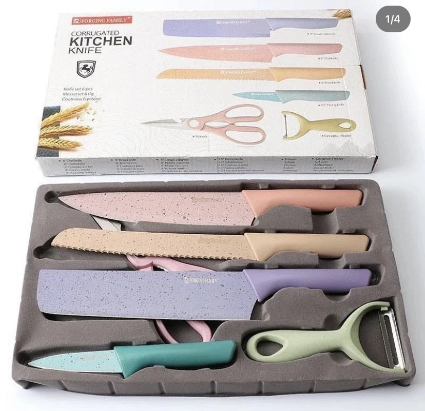 Premium Kitchen Knife Set – Stainless Steel Chef, Utility & Paring Knives with Ergonomic Handles