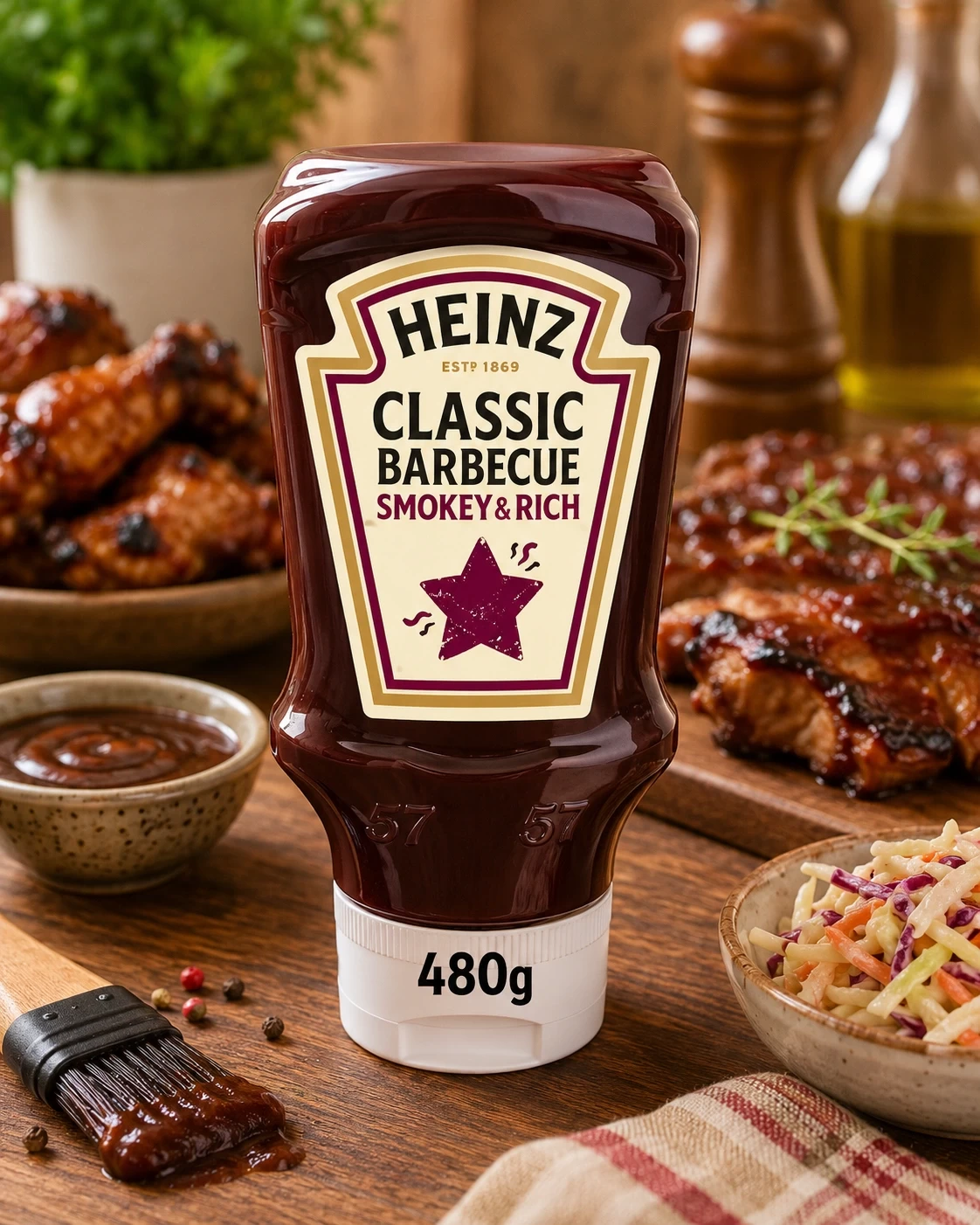 Heinz Classic Barbecue Sauce 480g – Smoky BBQ Cooking & Grilling Sauce in Lagos Nigeria
