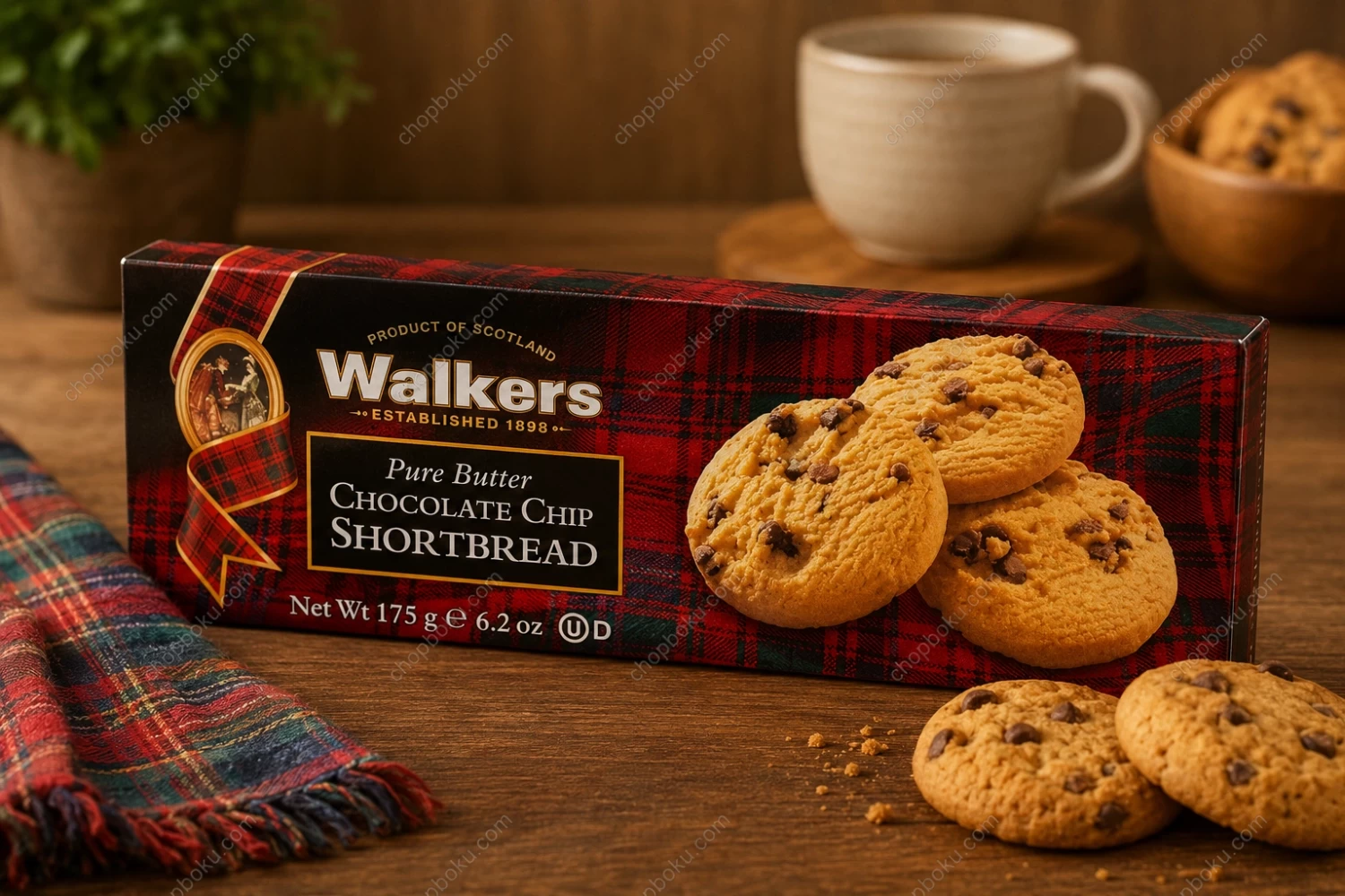 Walker's Pure Butter Chocolate Chip Shortbread 175g – Premium Scottish Shortbread Cookies in Lagos Nigeria
