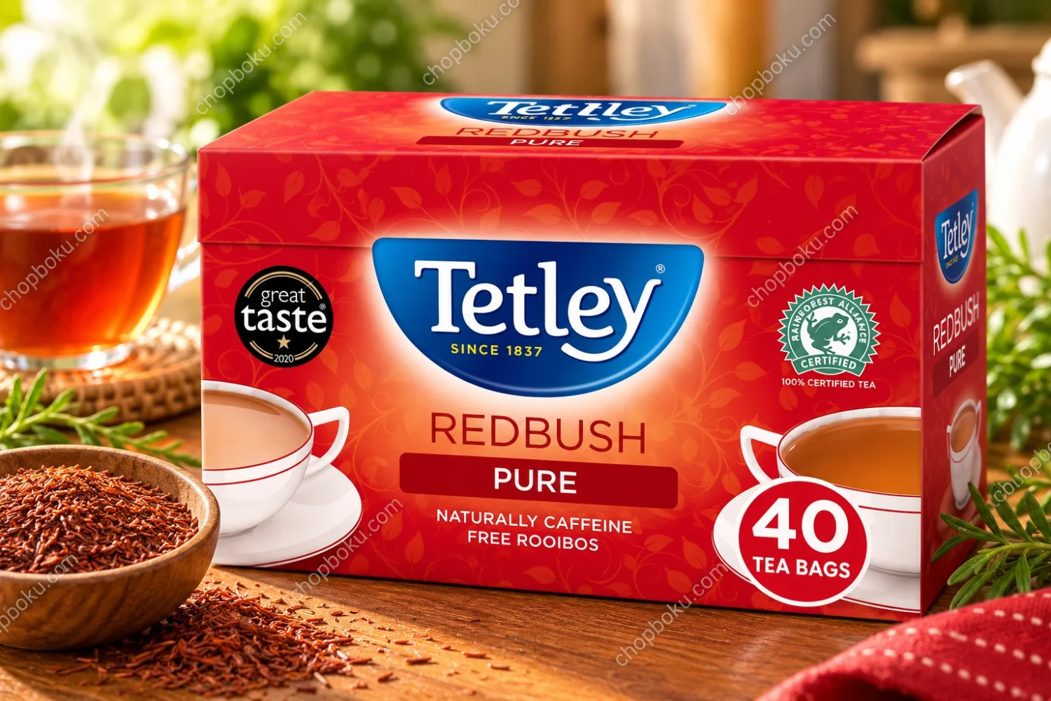 Tetley Redbush Rooibos Tea Bags 40 Pack 100g