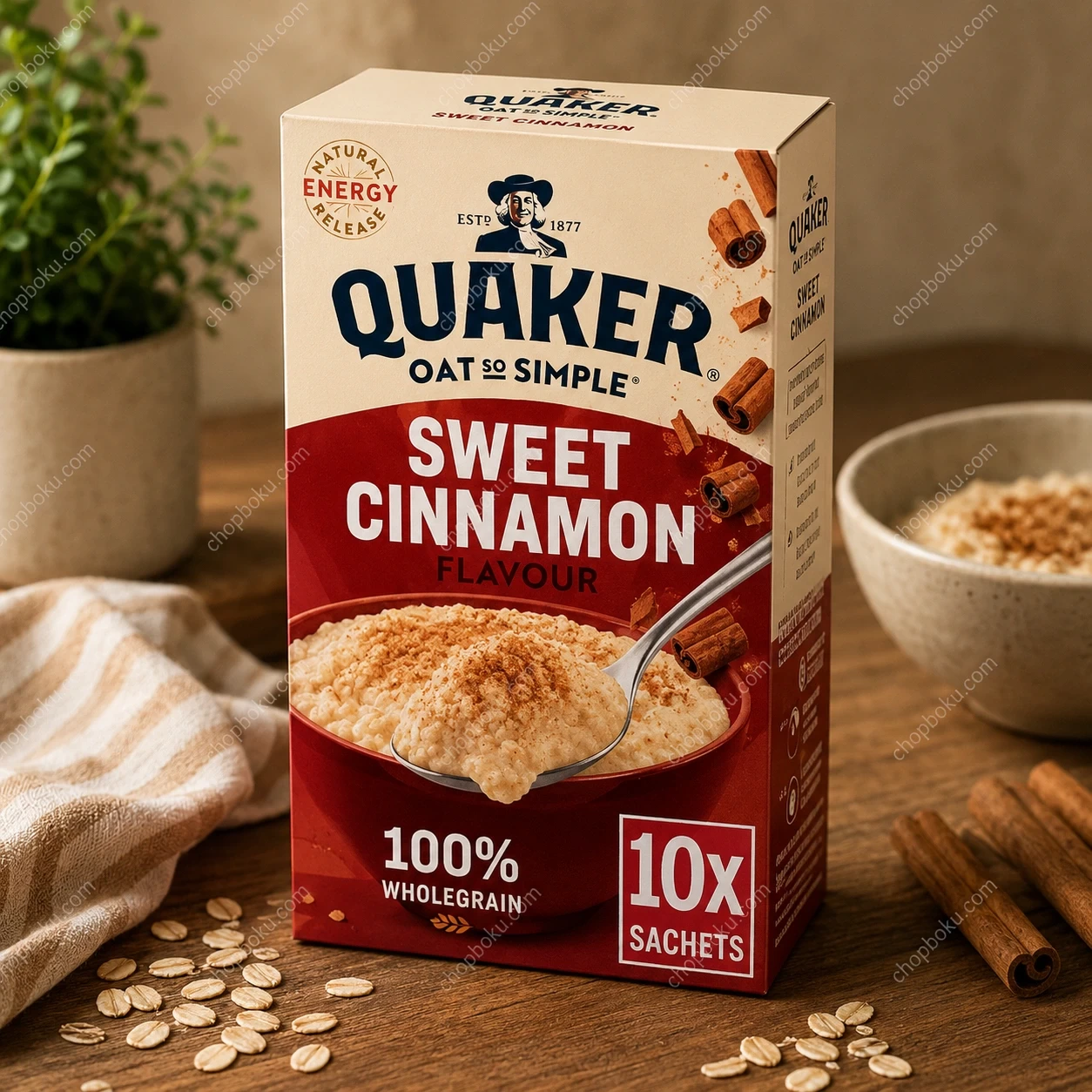 Quaker Oat So Simple Sweet Cinnamon Porridge Sachets 10 x 33g
