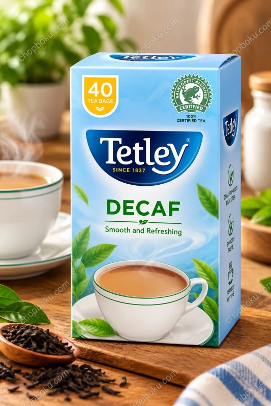 Tetley Decaffeinated Tea Bags 125g – 40 Tea Bags