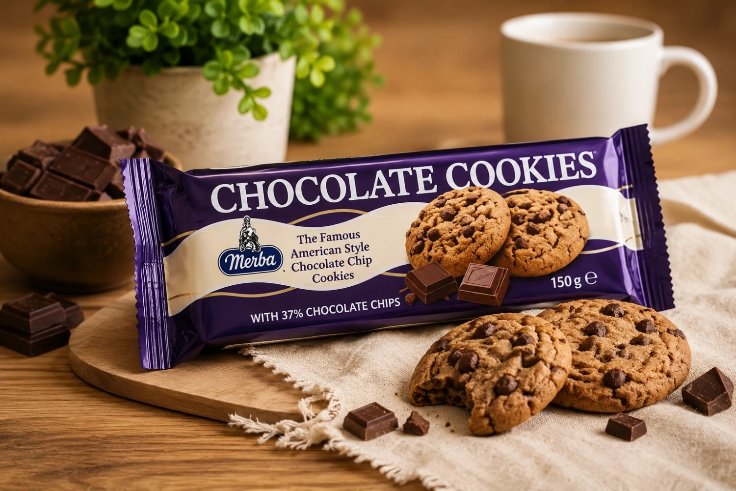 Merba Double Chocolate Cookies 200g