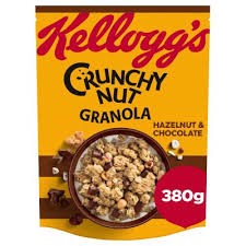 KELLOGGS CRUNCHY NUT GRANOLA HAZELNUT & CHOCOLATE