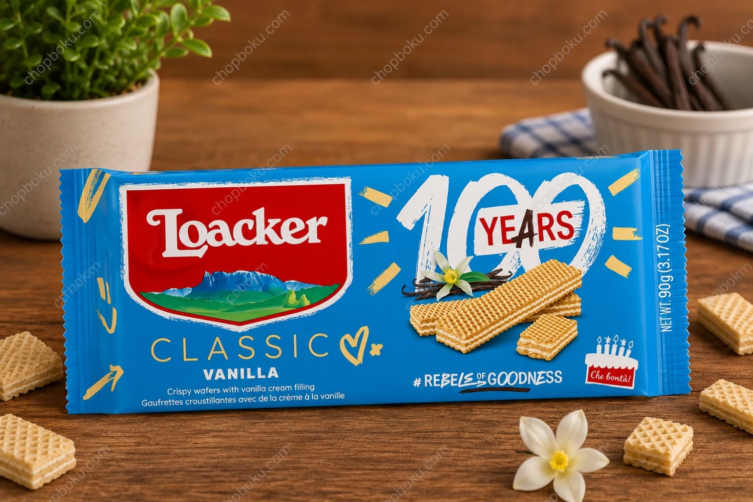 Loacker Classic Vanilla Wafers 90g – Premium Italian Vanilla Cream Wafer Biscuits in Lagos Nigeria