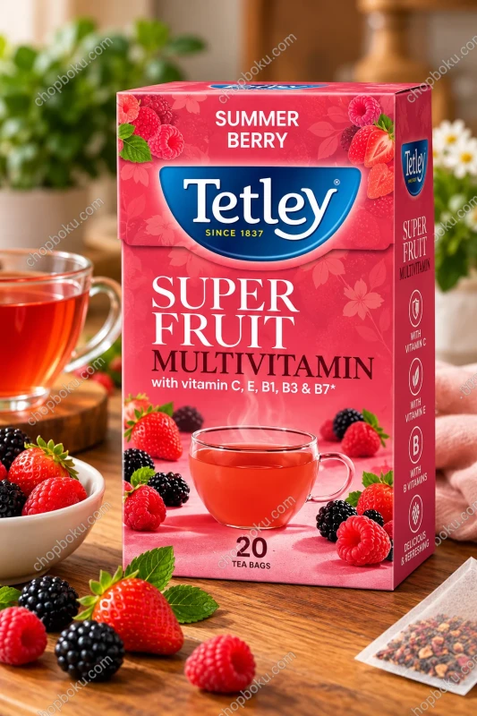 Tetley Super Fruit Multivitamin Summer Berry Tea Bags 20 Pack 40g