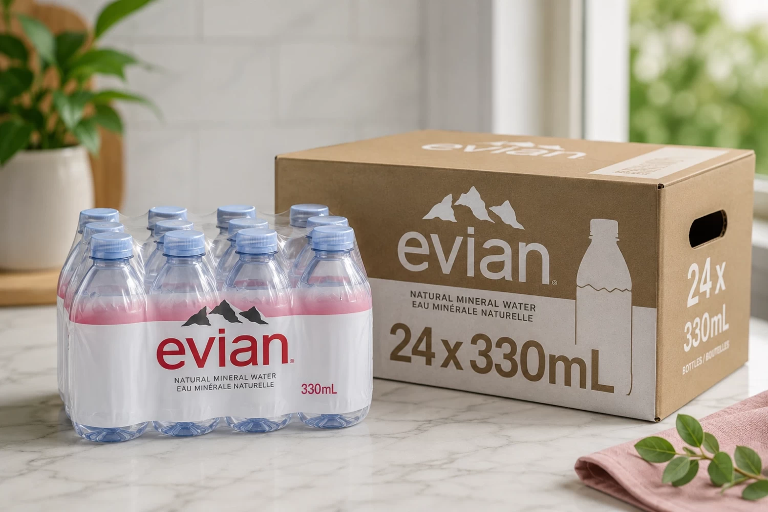 Evian Natural Mineral Water 330ml (24 x 33cl) – Premium French Mineral Water in Lagos Nigeria