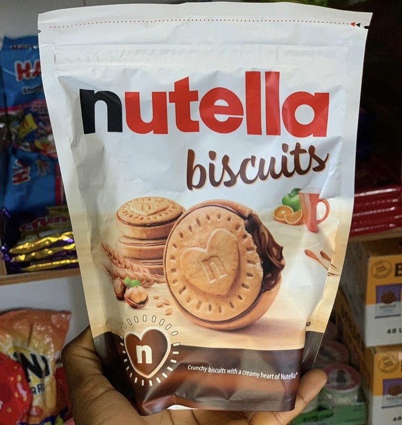 Nutella biscuits in pouch and tube